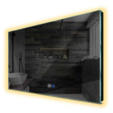 Specchio LED Rettangolare | Pulsanti touch | Funzione anti-appannamento | Luce bianca calda - Reyze Serie Ambient Modello 1