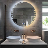 Specchio LED Rotondo | Pulsanti touch | Funzione anti-appannamento | Temperatura di colore regolabile - Reyze Serie Edge Modello 6