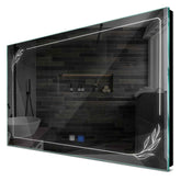 Specchio LED Rettangolare | Pulsanti touch | Funzione anti-appannamento | Luce bianca fredda - Reyze Serie Good Vibes Modello 1