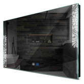 Specchio LED Rettangolare | Pulsanti touch | Funzione anti-appannamento | Luce bianca fredda - Reyze Serie Good Vibes Modello 4