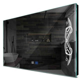 Specchio LED Rettangolare | Pulsanti touch | Funzione anti-appannamento | Luce bianca fredda - Reyze Serie Good Vibes Modello 6