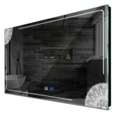 Specchio LED Rettangolare | Pulsanti touch | Funzione anti-appannamento | Luce bianca fredda - Reyze Serie Good Vibes Modello 7