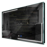 Specchio LED Rettangolare | Pulsanti touch | Funzione anti-appannamento | Luce bianca fredda - Reyze Serie Minimal Modello 2