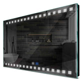 Specchio LED Rettangolare | Pulsanti touch | Funzione anti-appannamento | Luce bianca fredda - Reyze Serie Minimal Modello 6