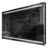 Specchio LED Rettangolare | Pulsanti touch | Funzione anti-appannamento | Luce bianca fredda - Reyze Serie Minimal Modello 8