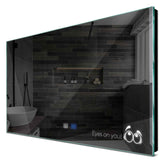 Specchio LED Rettangolare | Pulsanti touch | Funzione anti-appannamento | Luce bianca fredda - Reyze Serie Motivated Modello 8