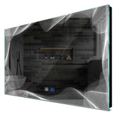 Specchio LED Rettangolare | Pulsanti touch | Funzione anti-appannamento | Luce bianca fredda - Reyze Serie Simetria Modello 3
