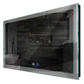 Specchio LED Rettangolare | Pulsanti touch | Funzione anti-appannamento | Luce bianca fredda - Reyze Serie Simetria Modello 4