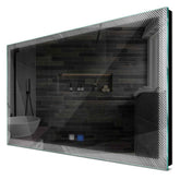 Specchio LED Rettangolare | Pulsanti touch | Funzione anti-appannamento | Luce bianca fredda - Reyze Serie Simetria Modello 7