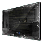Specchio LED Rettangolare | Pulsanti touch | Funzione anti-appannamento | Luce bianca fredda - Reyze Serie Simetria Modello 8