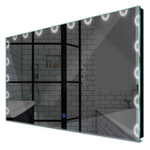 Specchio LED Rettangolare | Pulsante touch | Luce bianca fredda - Reyze Serie Edge Modello 4