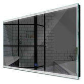 Specchio LED Rettangolare | Pulsante touch | Luce bianca fredda - Reyze Serie Edge Modello 8