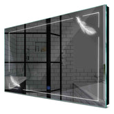 Specchio LED Rettangolare | Pulsante touch | Luce bianca fredda - Reyze Serie Good Vibes Modello 2
