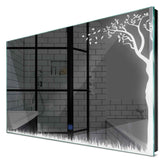 Specchio LED Rettangolare | Pulsante touch | Luce bianca fredda - Reyze Serie Good Vibes Modello 8