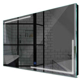 Specchio LED Rettangolare | Pulsante touch | Luce bianca fredda - Reyze Serie Minimal Modello 2