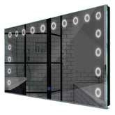 Specchio LED Rettangolare | Pulsante touch | Luce bianca fredda - Reyze Serie Minimal Modello 4