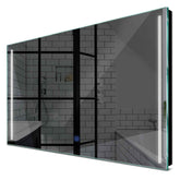 Specchio LED Rettangolare | Pulsante touch | Luce bianca fredda - Reyze Serie Minimal Modello 7