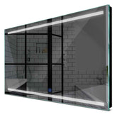 Specchio LED Rettangolare | Pulsante touch | Luce bianca fredda - Reyze Serie Minimal Modello 8