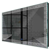 Specchio LED Rettangolare | Pulsante touch | Luce bianca fredda - Reyze Serie Official Modello 1