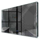 Specchio LED Rettangolare | Pulsante touch | Luce bianca fredda - Reyze Serie Simetria Modello 8