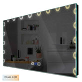 Specchio LED Rettangolare | Pulsanti touch | Funzione anti-appannamento | Temperatura di colore regolabile - Reyze Serie Edge Modello 4