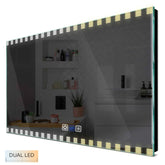 Specchio LED Rettangolare | Pulsanti touch | Funzione anti-appannamento | Temperatura di colore regolabile - Reyze Serie Edge Modello 6