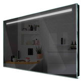 Specchio LED Rettangolare | Controllo tramite interruttore a muro | Luce bianca fredda - Reyze Serie Minimal Modello 5