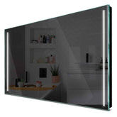 Specchio LED Rettangolare | Controllo tramite interruttore a muro | Luce bianca fredda - Reyze Serie Minimal Modello 7