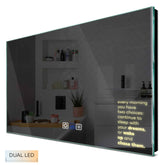 Specchio LED Rettangolare | Pulsanti touch | Funzione anti-appannamento | Temperatura di colore regolabile - Reyze Serie Motivated Modello 2