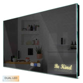 Specchio LED Rettangolare | Pulsanti touch | Funzione anti-appannamento | Temperatura di colore regolabile - Reyze Serie Motivated Modello 6
