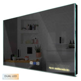 Specchio LED Rettangolare | Pulsanti touch | Funzione anti-appannamento | Temperatura di colore regolabile - Reyze Serie Motivated Modello 7