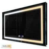 Specchio LED Rettangolare | Pulsanti touch | Funzione anti-appannamento | Temperatura di colore regolabile - Reyze Serie Salono Modello 1