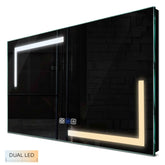 Specchio LED Rettangolare | Pulsanti touch | Funzione anti-appannamento | Temperatura di colore regolabile - Reyze Serie Salono Modello 3