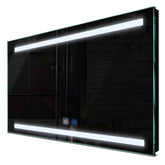 Specchio LED Rettangolare | Pulsanti touch | Funzione anti-appannamento | Luce bianca fredda - Reyze Serie Salono Modello 4