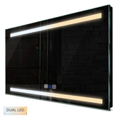 Specchio LED Rettangolare | Pulsanti touch | Funzione anti-appannamento | Temperatura di colore regolabile - Reyze Serie Salono Modello 4