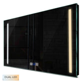 Specchio LED Rettangolare | Pulsanti touch | Funzione anti-appannamento | Temperatura di colore regolabile - Reyze Serie Salono Modello 5