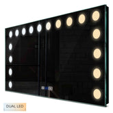 Specchio LED Rettangolare | Pulsanti touch | Funzione anti-appannamento | Temperatura di colore regolabile - Reyze Serie Salono Modello 6