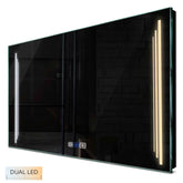 Specchio LED Rettangolare | Pulsanti touch | Funzione anti-appannamento | Temperatura di colore regolabile - Reyze Serie Salono Modello 8