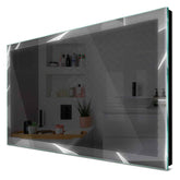 Specchio LED Rettangolare | Controllo tramite interruttore a muro | Luce bianca fredda - Reyze Serie Simetria Modello 2