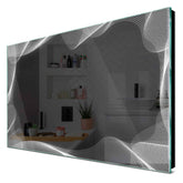 Specchio LED Rettangolare | Controllo tramite interruttore a muro | Luce bianca fredda - Reyze Serie Simetria Modello 3