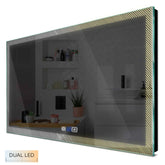 Specchio LED Rettangolare | Pulsanti touch | Funzione anti-appannamento | Temperatura di colore regolabile - Reyze Serie Simetria Modello 7