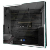 Specchio LED Quadrato | Pulsanti touch | Funzione anti-appannamento | Luce bianca fredda - Reyze Serie Edge Modello 2
