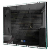 Specchio LED Quadrato | Pulsanti touch | Funzione anti-appannamento | Luce bianca fredda - Reyze Serie Edge Modello 3
