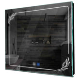 Specchio LED Quadrato | Pulsanti touch | Funzione anti-appannamento | Luce bianca fredda - Reyze Serie Good Vibes Modello 1