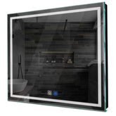 Specchio LED Quadrato | Pulsanti touch | Funzione anti-appannamento | Luce bianca fredda - Reyze Serie Minimal Modello 1