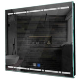 Specchio LED Quadrato | Pulsanti touch | Funzione anti-appannamento | Luce bianca fredda - Reyze Serie Minimal Modello 3