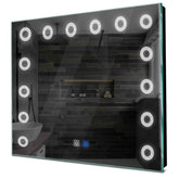 Specchio LED Quadrato | Pulsanti touch | Funzione anti-appannamento | Luce bianca fredda - Reyze Serie Minimal Modello 4