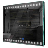 Specchio LED Quadrato | Pulsanti touch | Funzione anti-appannamento | Luce bianca fredda - Reyze Serie Minimal Modello 6