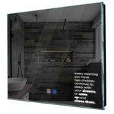 Specchio LED Quadrato | Pulsanti touch | Funzione anti-appannamento | Luce bianca fredda - Reyze Serie Motivated Modello 2