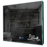 Specchio LED Quadrato | Pulsanti touch | Funzione anti-appannamento | Luce bianca fredda - Reyze Serie Motivated Modello 3